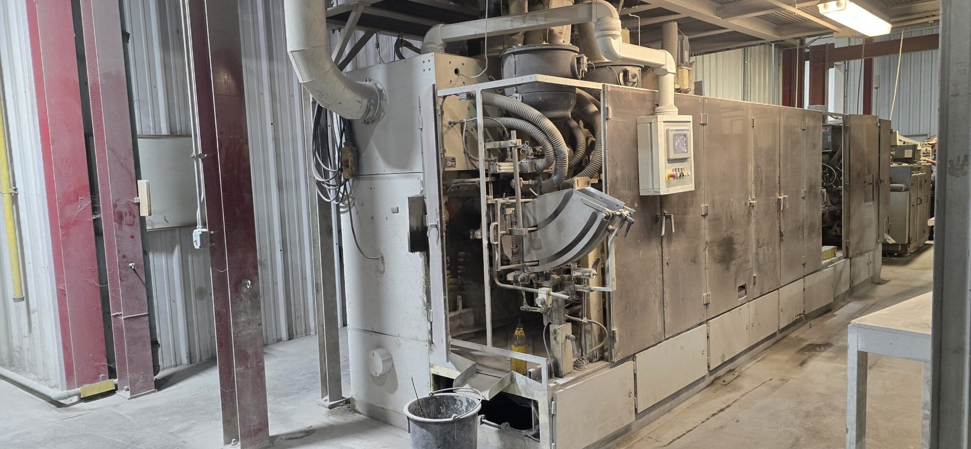 Fawema 10 Pound Cement Paper Bag Packaging Line, 1997 with Mollers PFS Palletizer, 2006 - Can be Inspected Under Power - Image 2