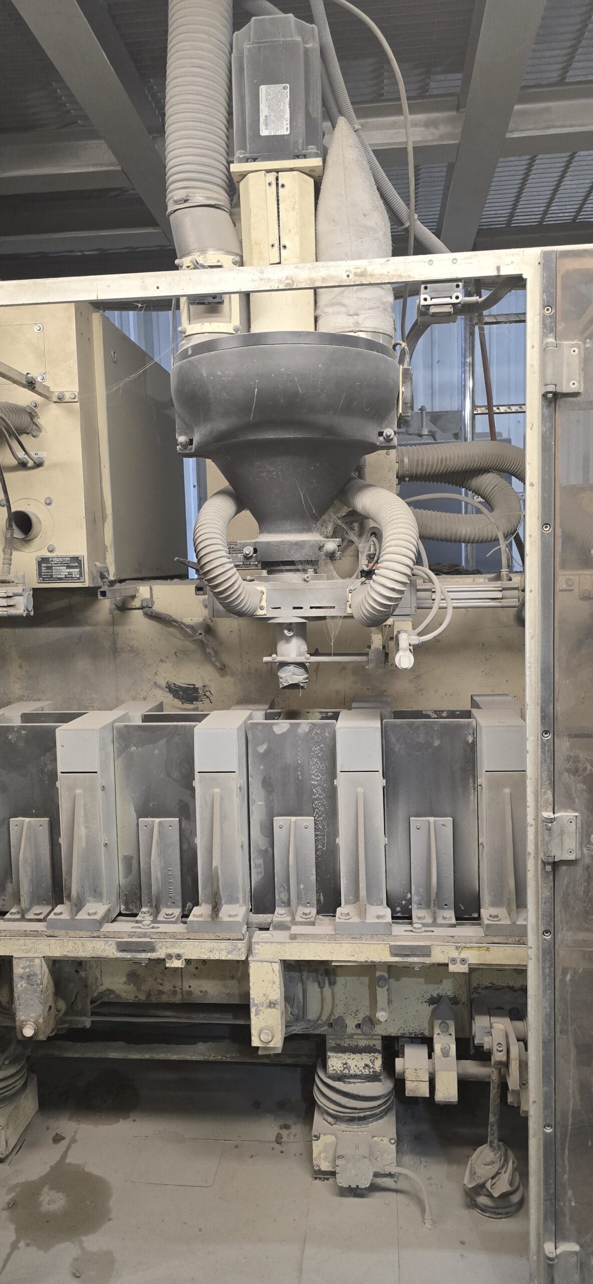 Fawema 10 Pound Cement Paper Bag Packaging Line, 1997 with Mollers PFS Palletizer, 2006 - Can be Inspected Under Power - Image 4