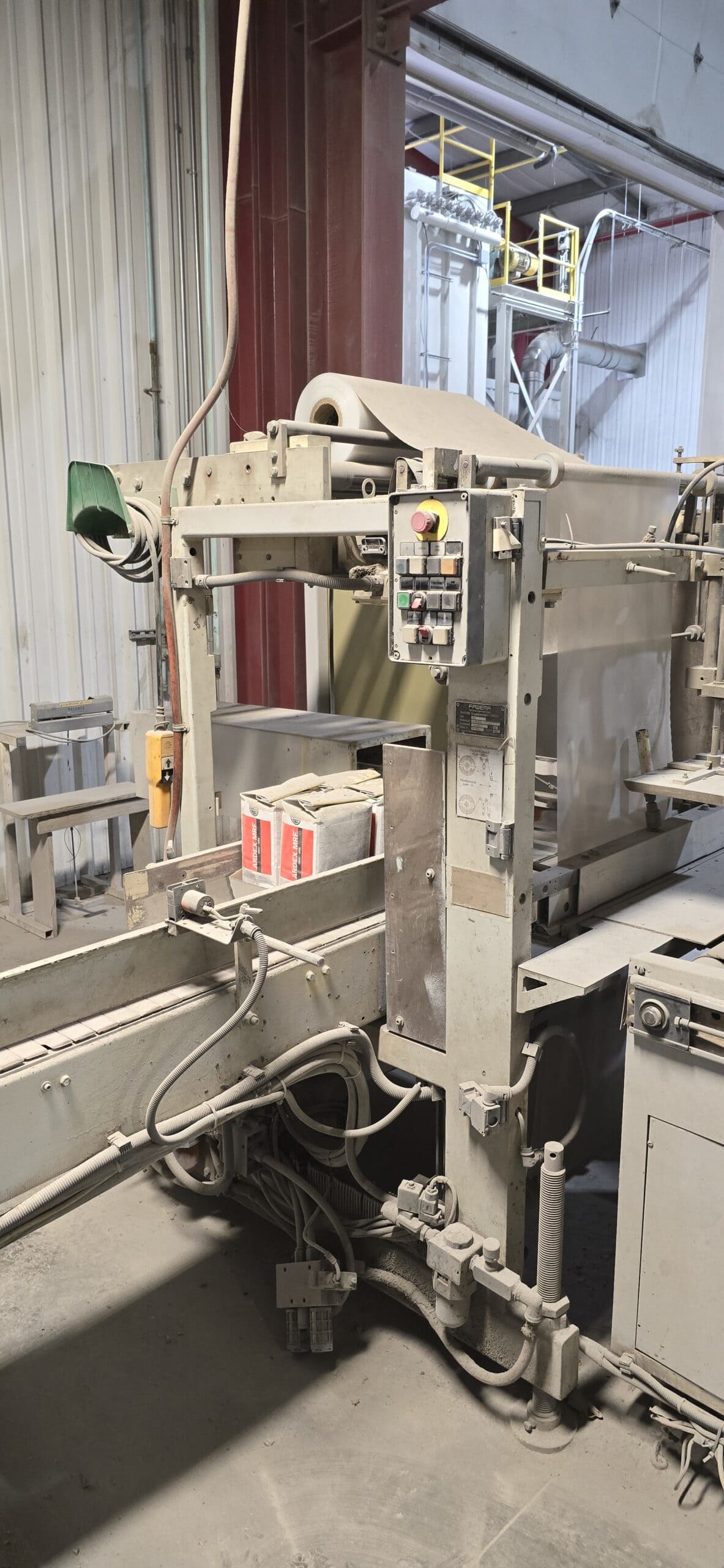 Fawema 10 Pound Cement Paper Bag Packaging Line, 1997 with Mollers PFS Palletizer, 2006 - Can be Inspected Under Power - Image 7