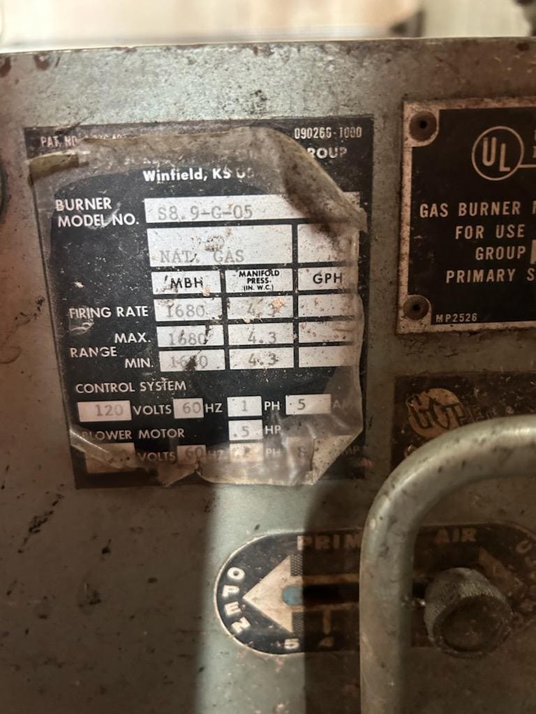 40 HP Superior Mohawk Natural Gas Boiler, 1985 - Image 6