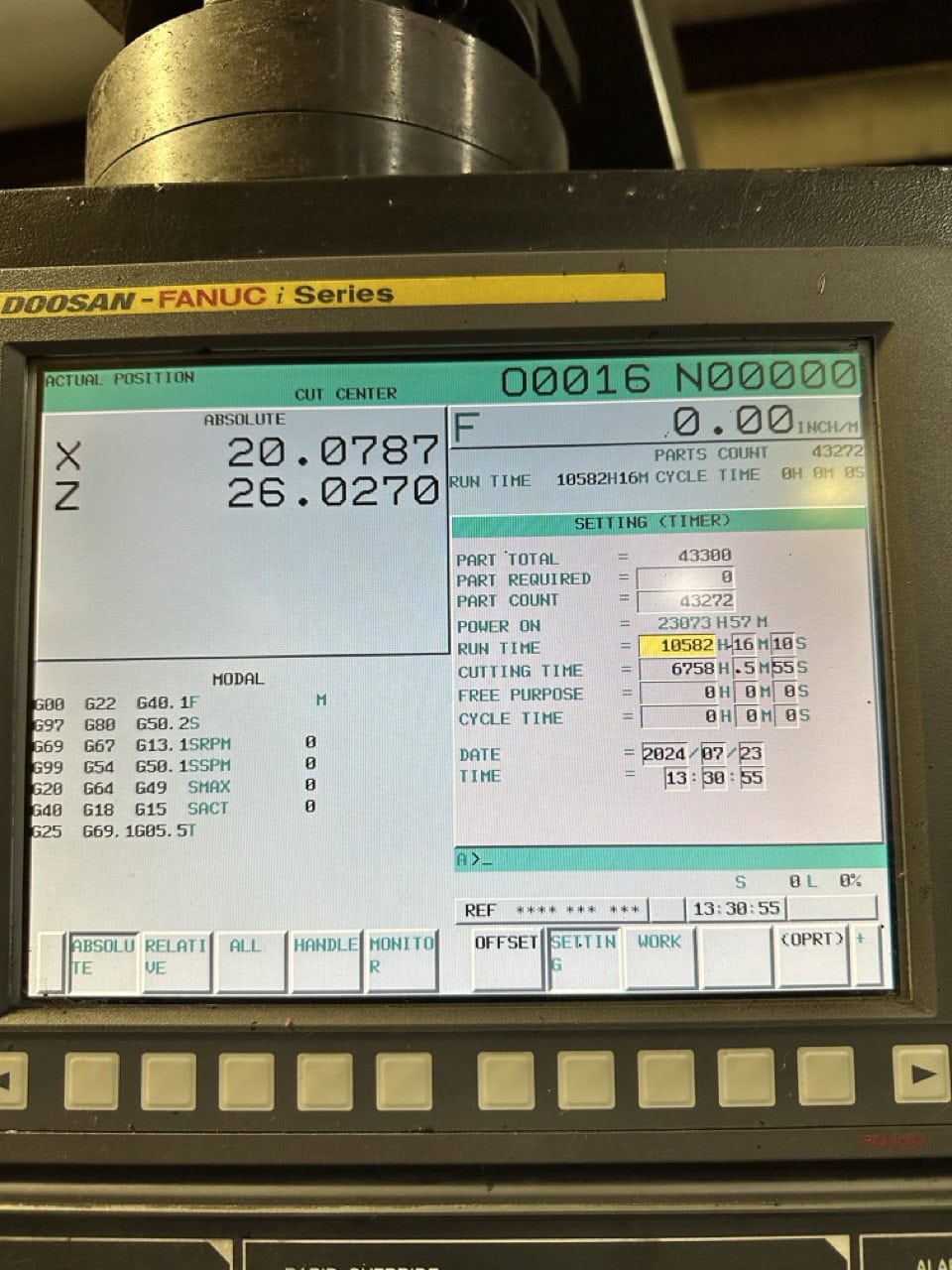 Doosan Puma 400C CNC Lathe, 2010 - 6.5" Big Bore, Tailstock, 16" Chuck - Image 6
