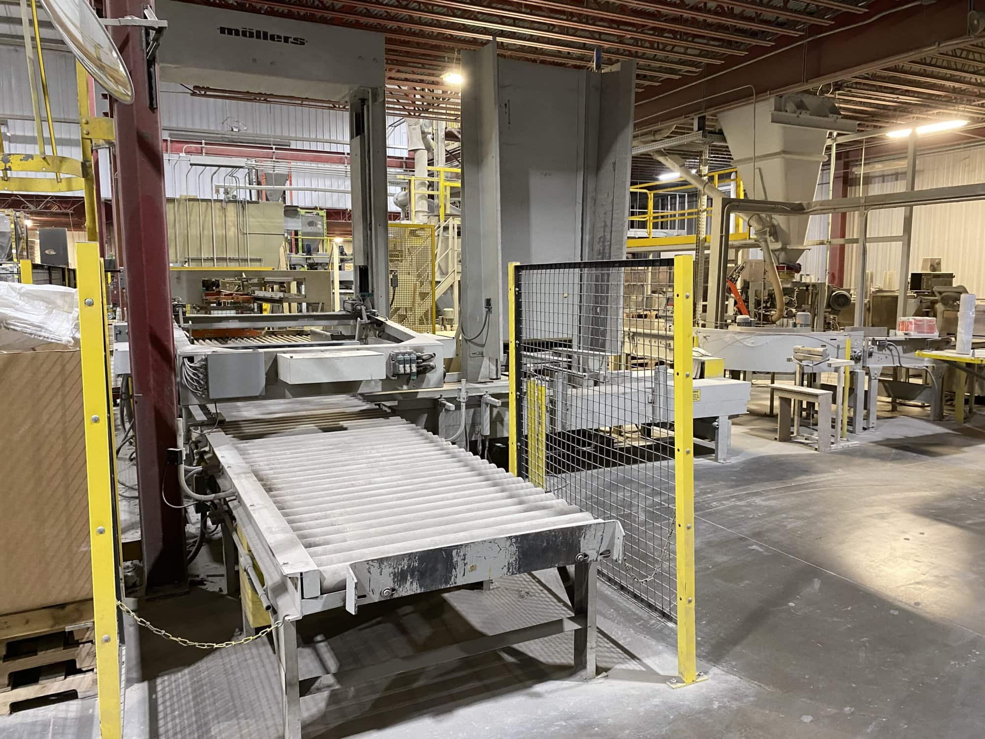 Fawema 10 Pound Cement Paper Bag Packaging Line, 1997 with Mollers PFS Palletizer, 2006 - Can be Inspected Under Power - Image 9