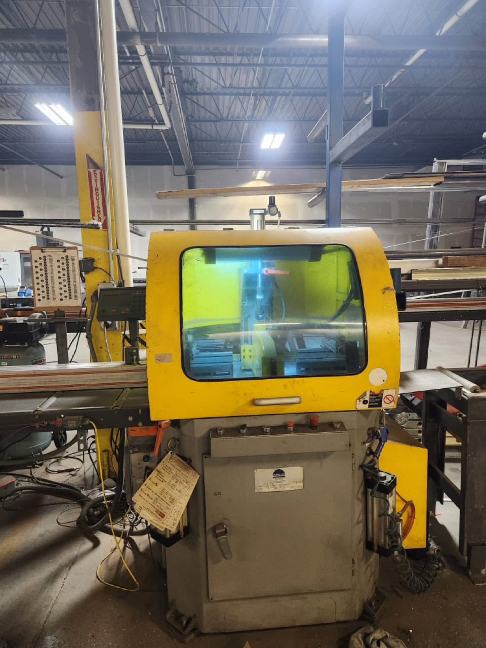 Pat Mooney PMI-20 Auto Miter Upcut Saw, 2013 -TigerStop TS24 Automatic Pusher & Stop Gauge