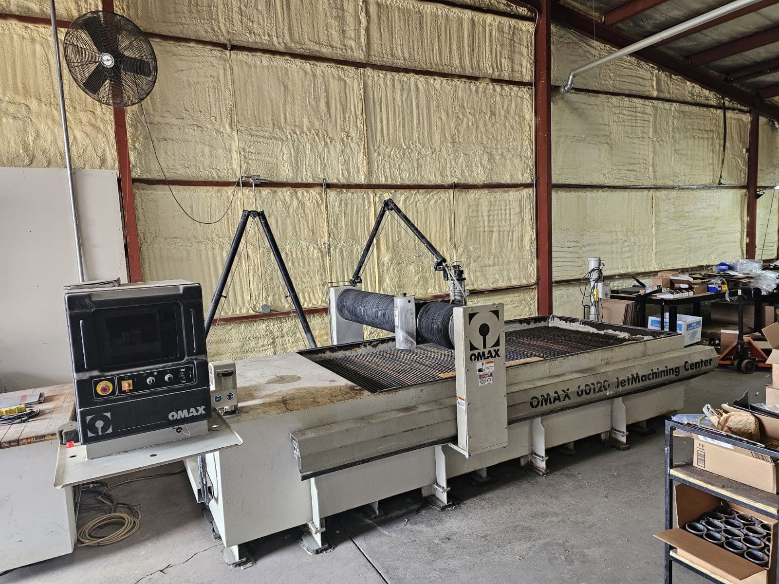 6.5' x 12' Omax 60120 Waterjet, 2011 - 60,000 PSI