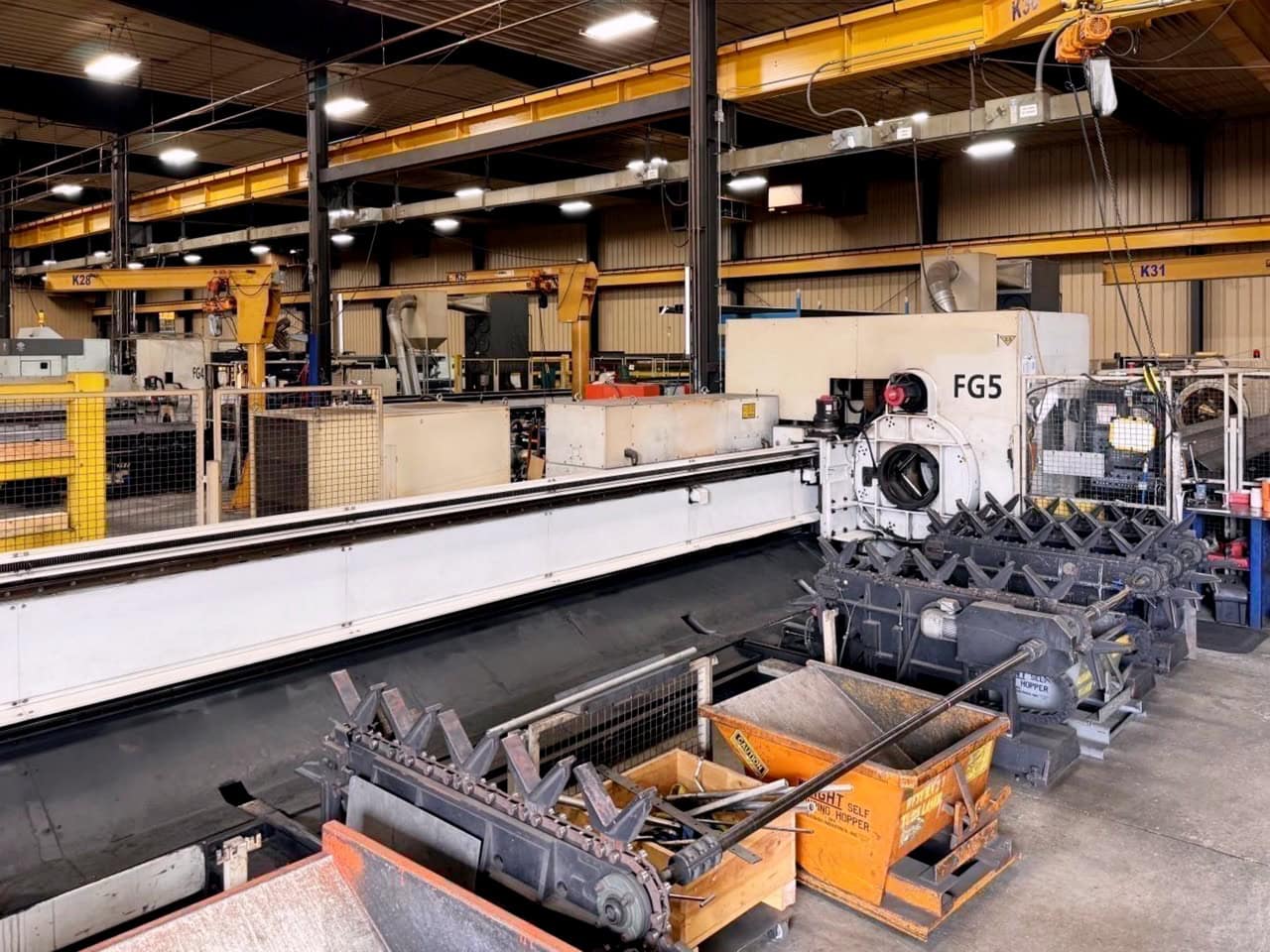 2,500 Watt Mazak Fabri Gear 300 Tube Laser, 2007- Recent Turbo Replacement