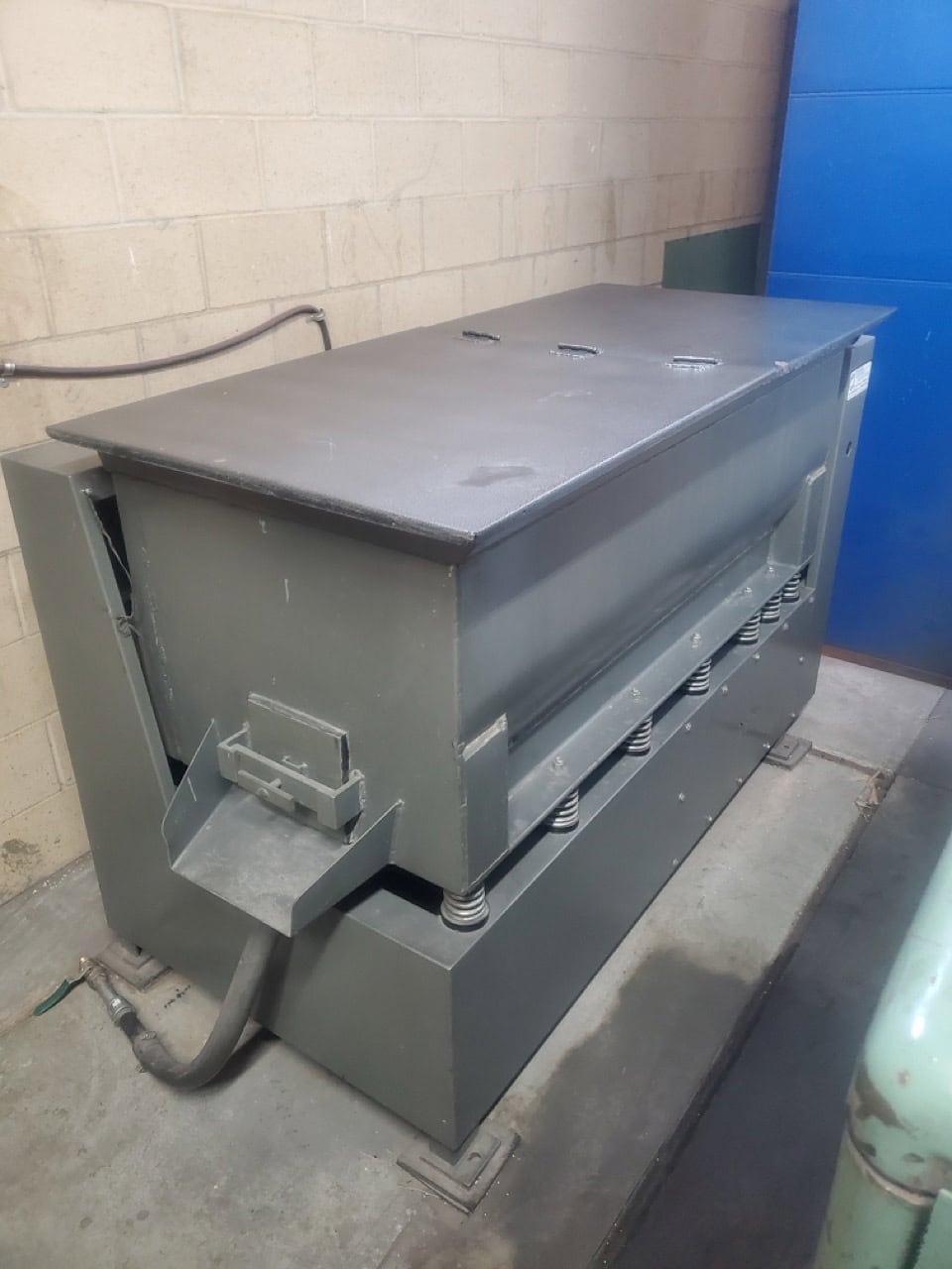 12 Cubic Ft. Deburring Equipment Manufacturing Vibratory Ceramic Polisher- Internal Dimensions 22.25"W x 59"L, Includes Media