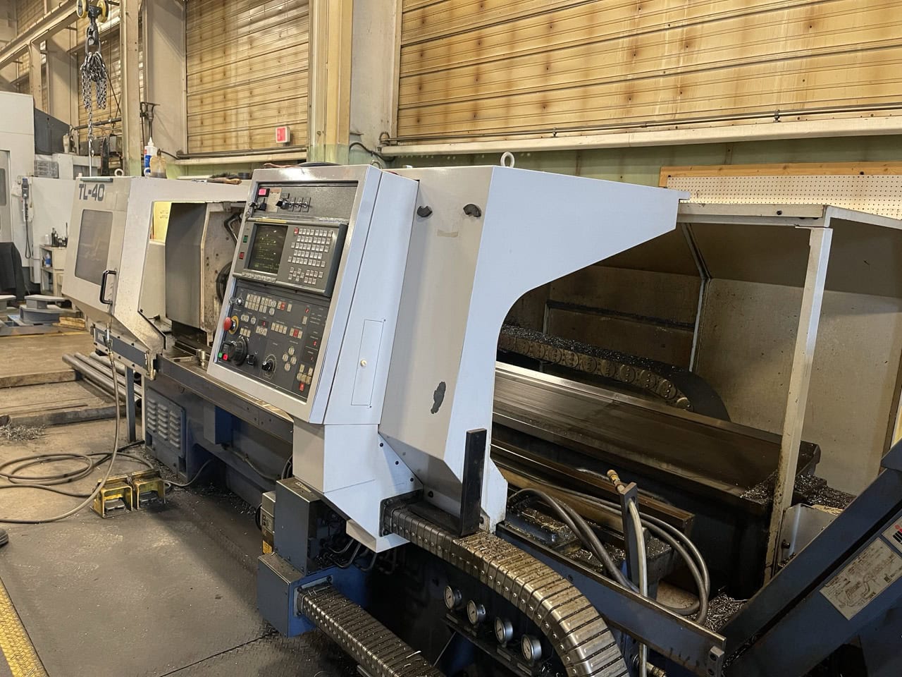 Mori Seiki TL-40B CNC Lathe, 1998 - Tailstock, Chip Conveyor - Image 2