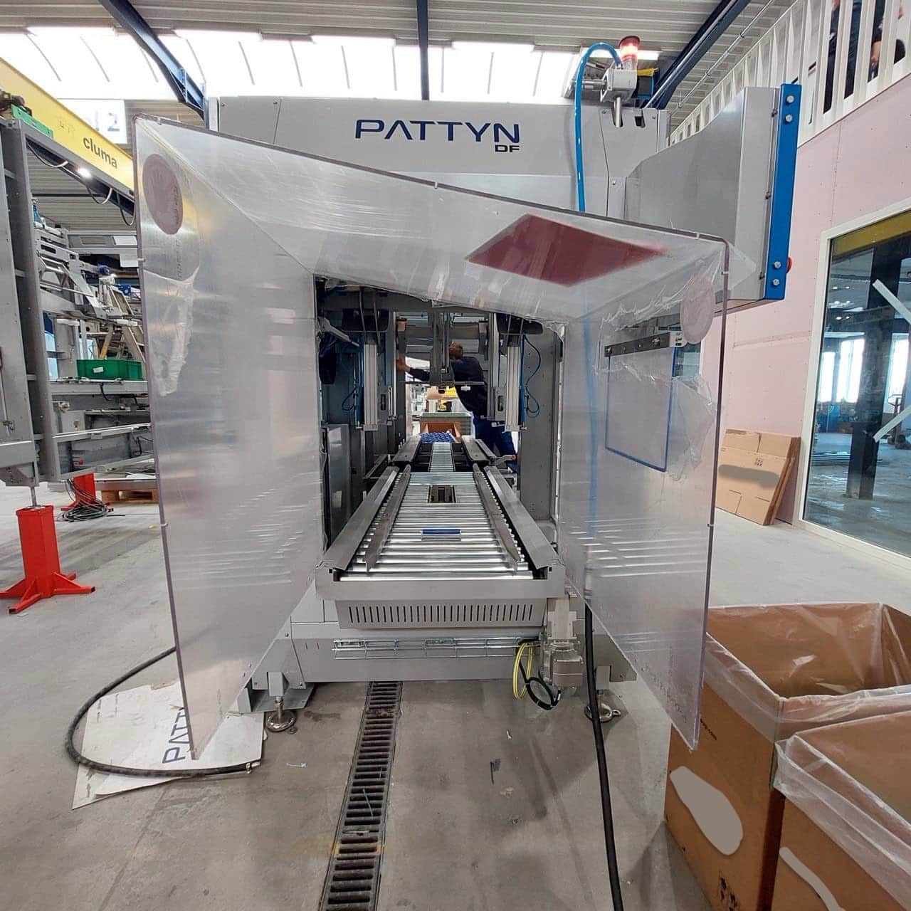 Pattyn Automated Bag in Box Packaging Line, 2022 - Case Erector, Bag Inserter, Bag Closer, Case Closer, Robotic Palletizer, Conveyors - NEVER USED