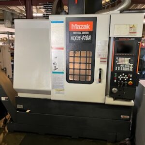 Mazak Nexus 410A VMC, 2006 - 4th Axis Rotary, Through Spindle Coolant, Tooling, Chip Auger, Tool Probe, Low Hours