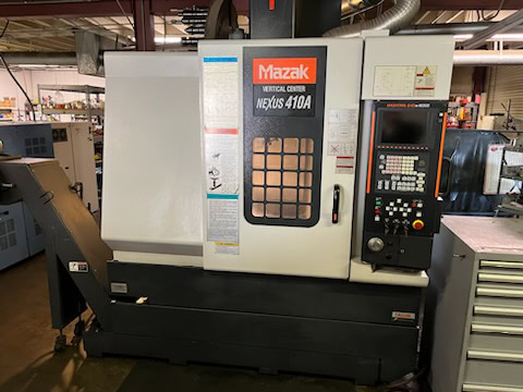 Mazak Nexus 410A VMC, 2006 - 4th Axis Rotary, Through Spindle Coolant, Tooling, Chip Auger, Tool Probe, Low Hours