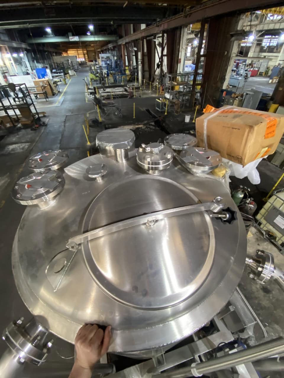 800 Gallon Stainless Steel CIP Tank Skid- Straight Side Height 88" Diameter 52" - Image 12