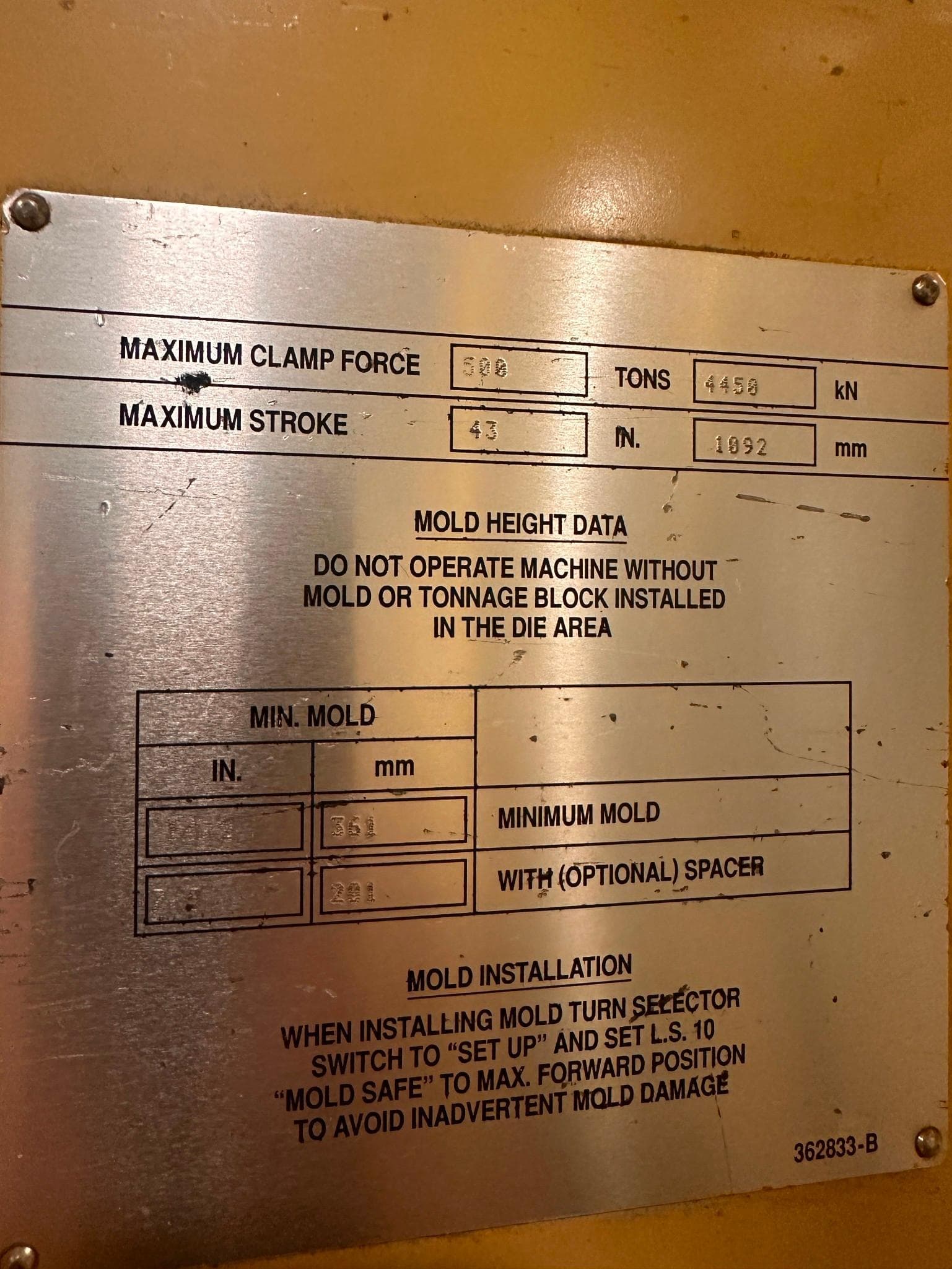 2002 Van Dorn Demag 500SP2800 – 500 Ton Hydraulic Press, 59.2 oz Shot (~1,676 g), Pathfinder Control, Preform-ready - Image 20