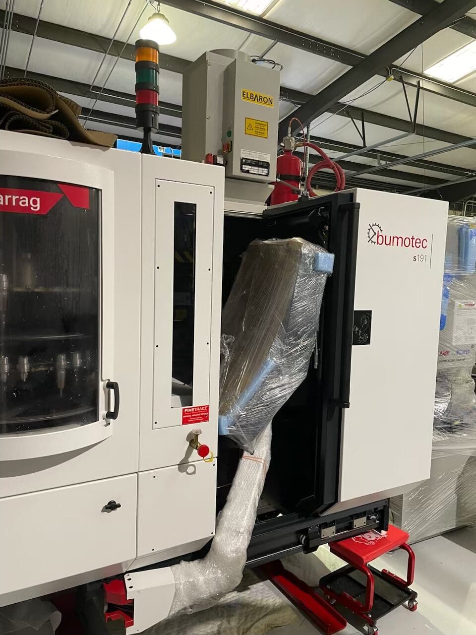 Starrag Bumotec s191H Turnmill Center, 2019 - 3 Spindles, Probe, 1500 PSI, Tooling Included