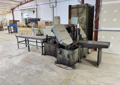 phoenix pa–18 horizontal automatic bandsaw with steel roller table