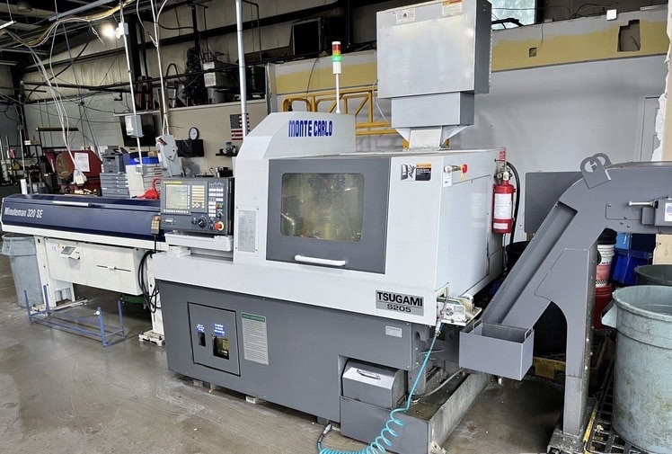 Tsugami S205 Swiss CNC Lathe, 2018 - Firetrace, Edge Bar Feeder, Mist Collector