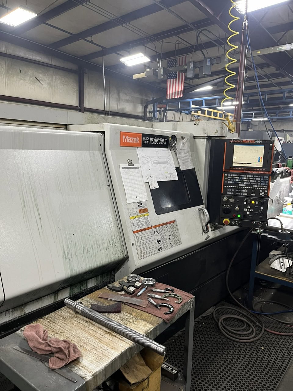 Mazak Nexus QTN 350-II CNC Lathe, 2008 - High Pressure Coolant, Tailstock, Chip Conveyor