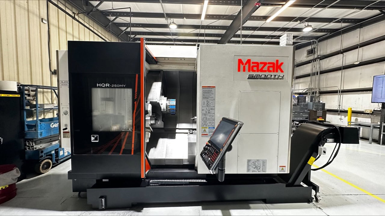 Mazak HQR-250MY Multi-Tasking Lathe, 2016 - Twin Turret, Y-Axis, Live Tooling, All Tooling Included