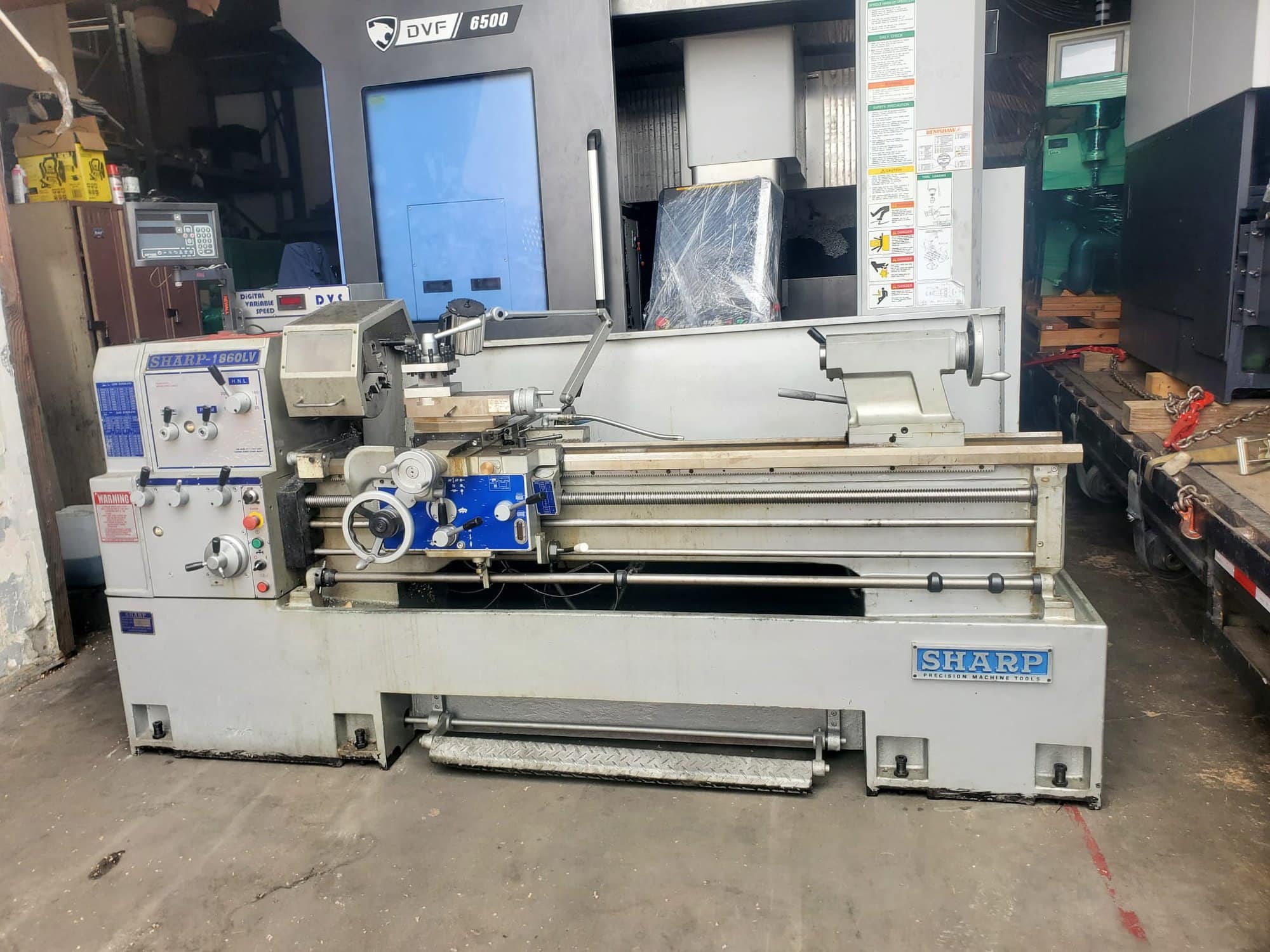 Sharp 1860LV Precision Engine Lathe, 2022 - 3" Bore, Tailstock, Tool Post - Image 2