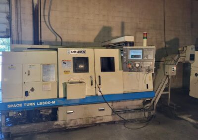 2002 okuma space turn lb-300m live tool cnc turning center