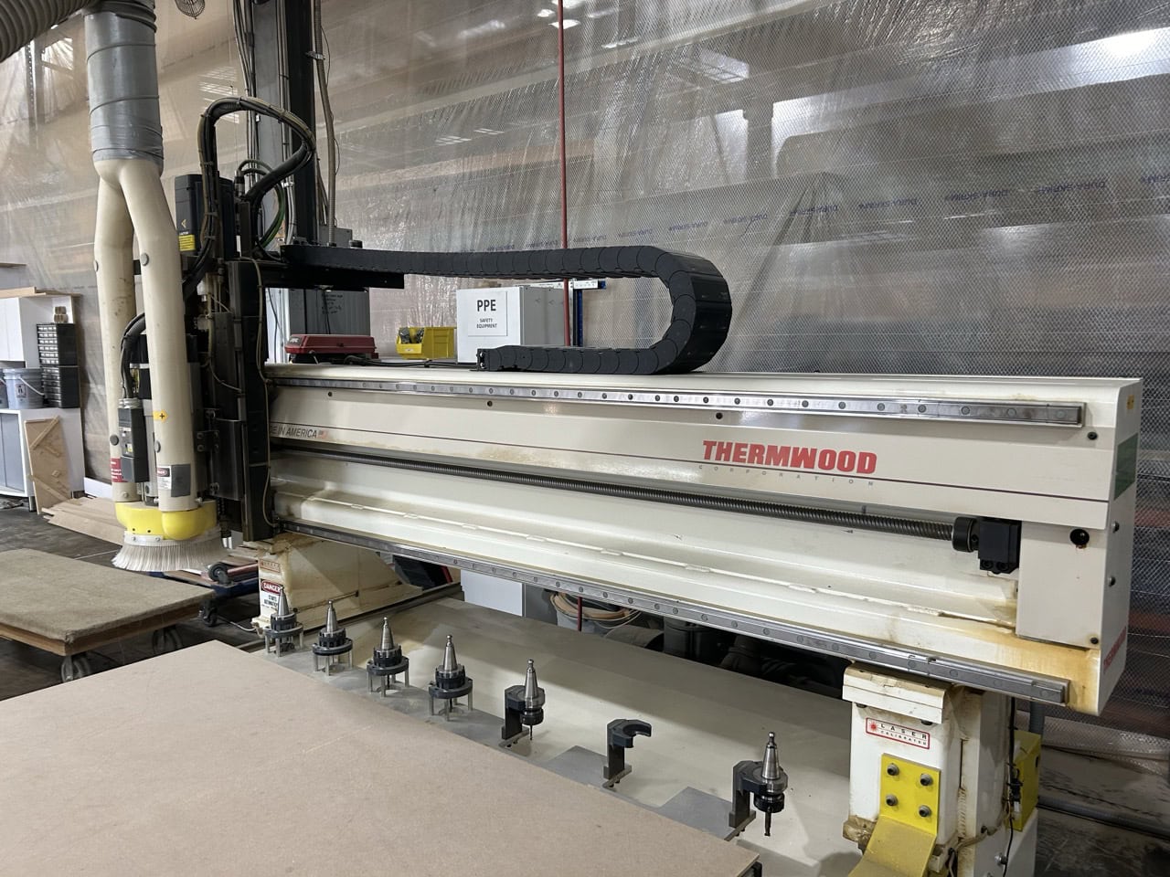 5'x12' Thermwood CS45-512 CNC Router, 2007 - QCore SuperControl, ATC, Under Power, Complete Maintenance Log Available - Image 3