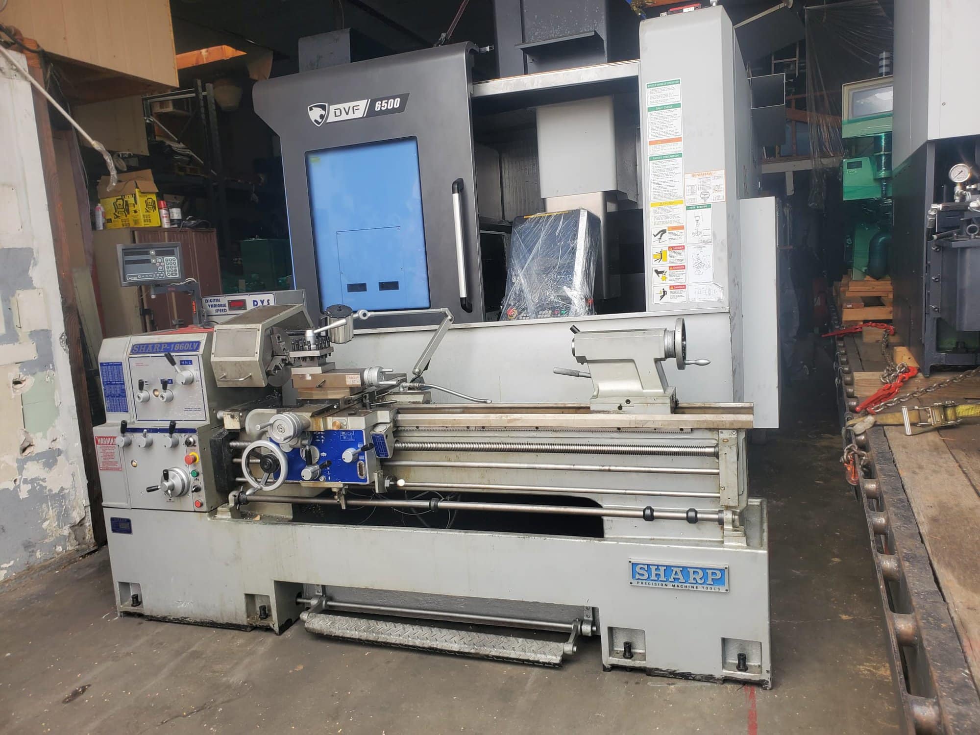 Sharp 1860LV Precision Engine Lathe, 2022 - 3" Bore, Tailstock, Tool Post - Image 4