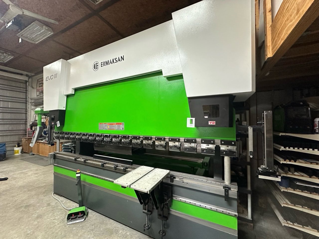 242 Ton x 12' Ermaksan Evo III Hybrid CNC Press Brake, 2023 - 5-axis backguage, 40k in Tooling Included, available in 3 months