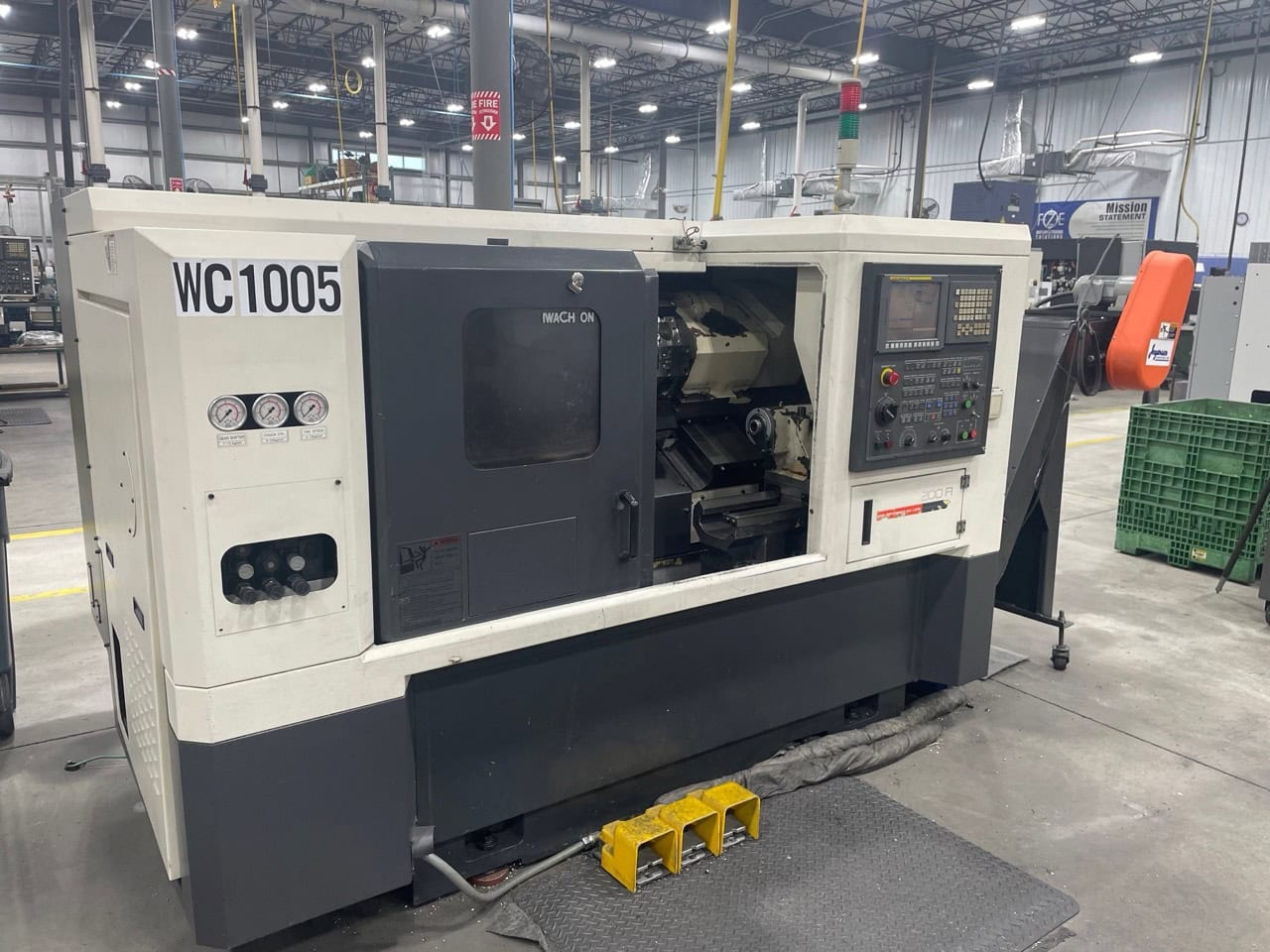 Hwacheon Hi-Tech 200A CNC Lathe, 2008 - Tailstock, C Axis, Live Milling