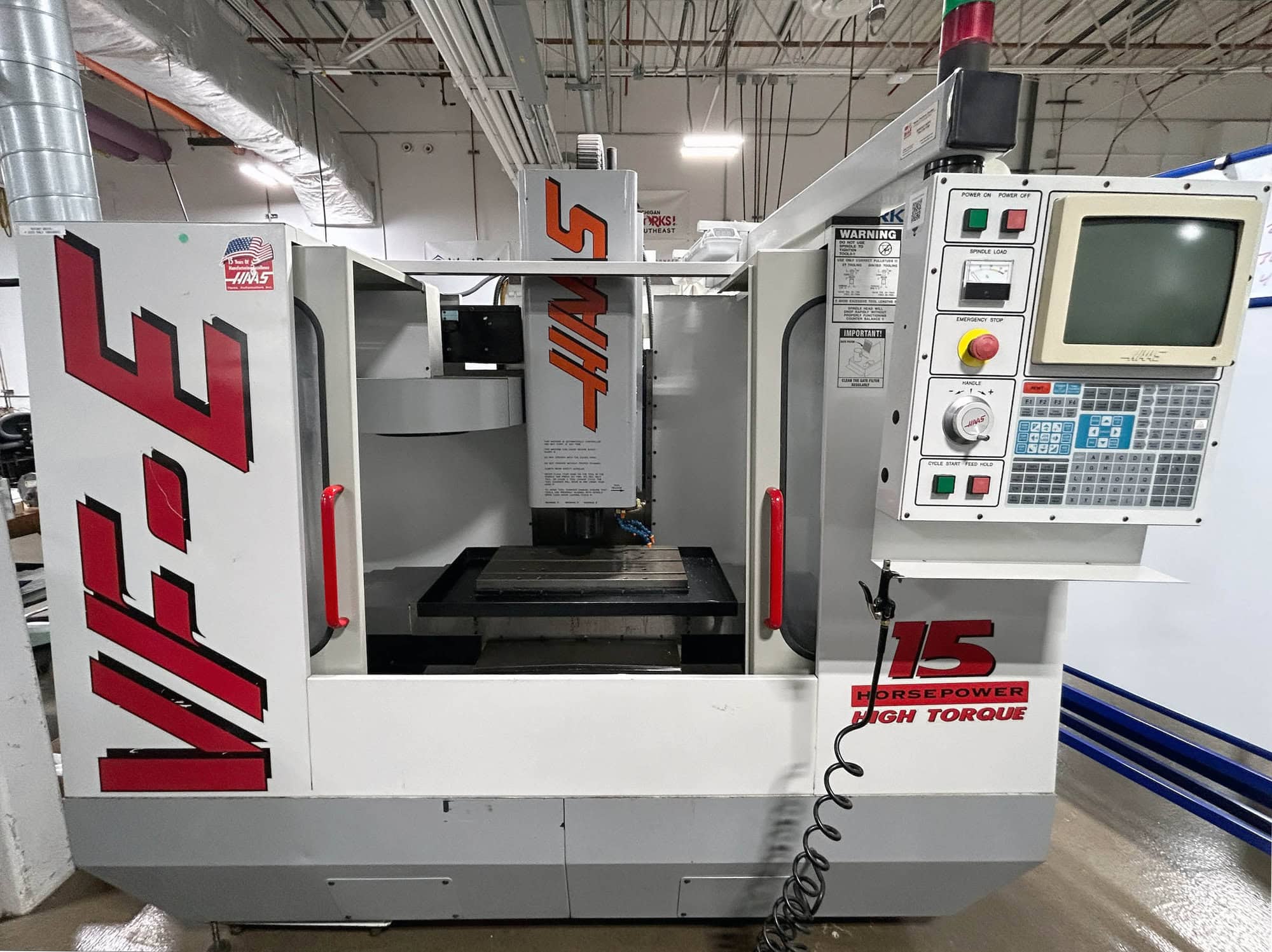Haas VF-E VMC, 1999 - 4-Axis, 2x Rotary Table/ Indexer, Rigid Tap, Classroom Use