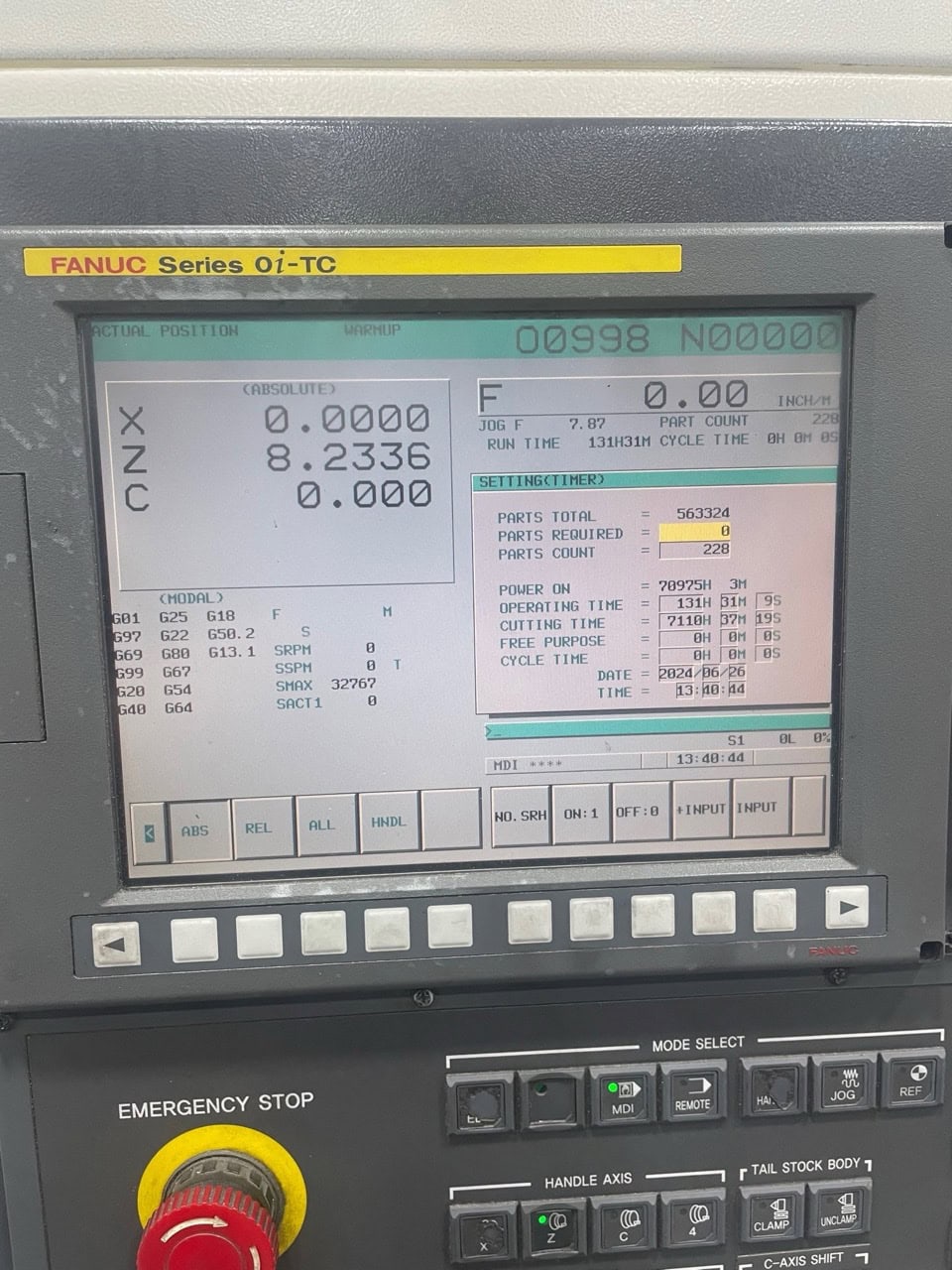 Hwacheon Hi-Tech 200A CNC Lathe, 2008 - Tailstock, C Axis, Live Milling - Image 16