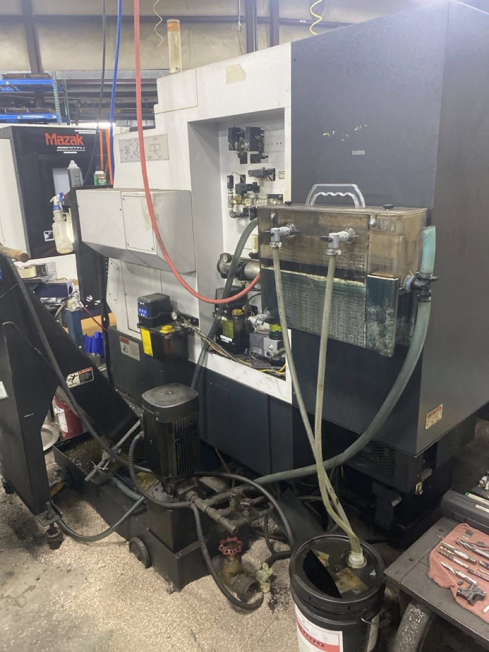 Mazak Nexus QTN 350-II CNC Lathe, 2008 - High Pressure Coolant, Tailstock, Chip Conveyor - Image 8