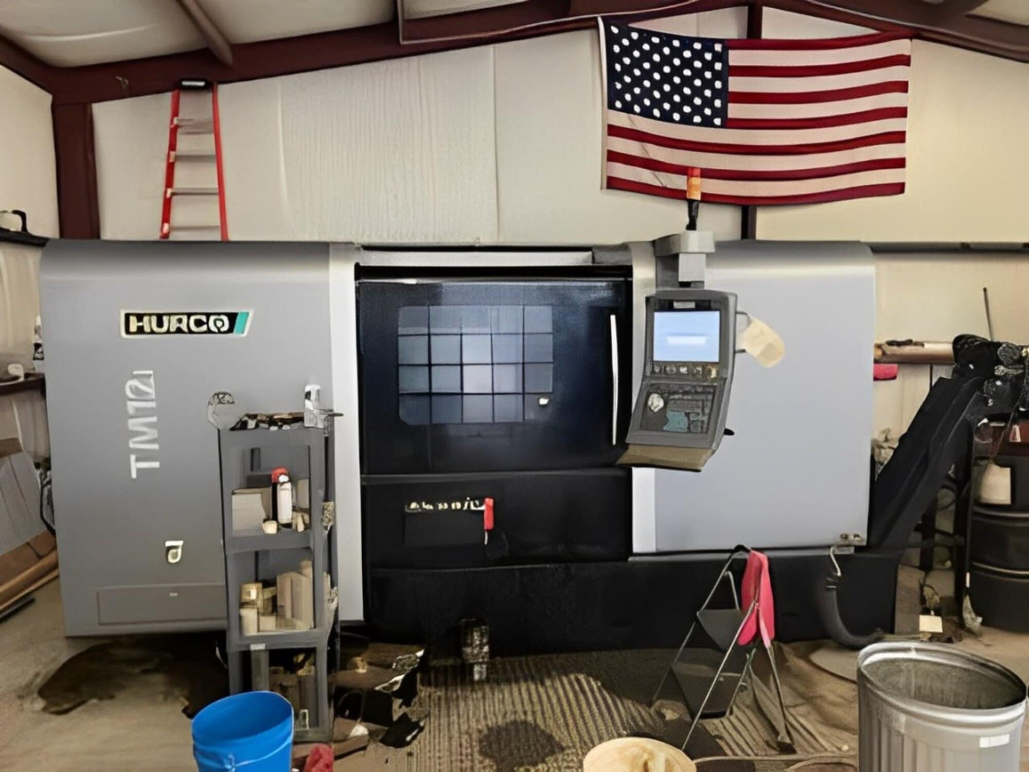 Hurco TM-12i CNC Lathe, 2013 - WinMax Control, Chip Conveyor, Tool Setter, Low Hours, Under Power