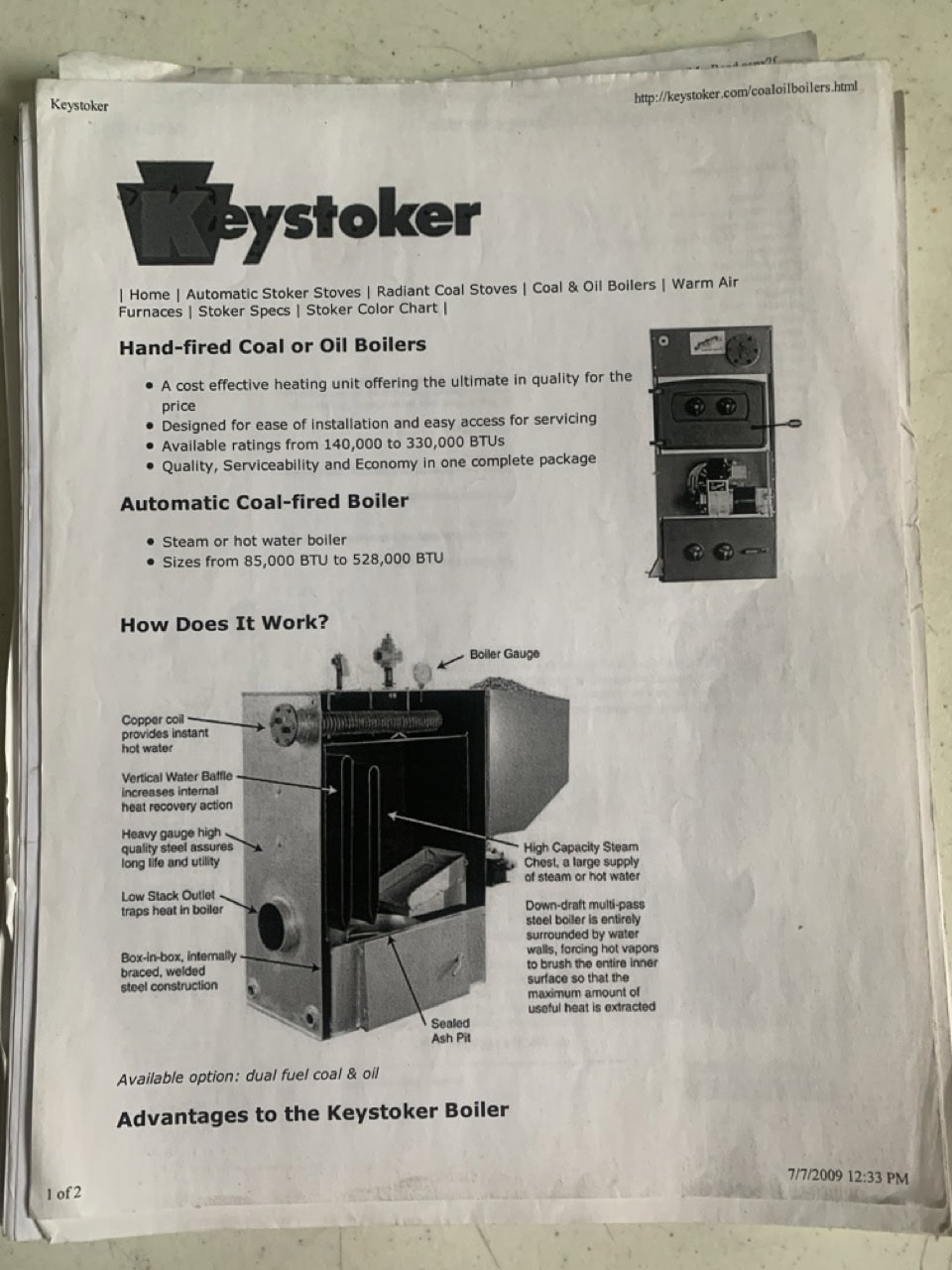528,000 BTU Keystoker K22 Coal Boiler - Image 11