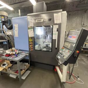Doosan DVF 5000 5 Axis VMC, 2020 - 18k RPM Spindle, Through Spindle Coolant, LNS Chip Conveyor, Mist Collector, Probes