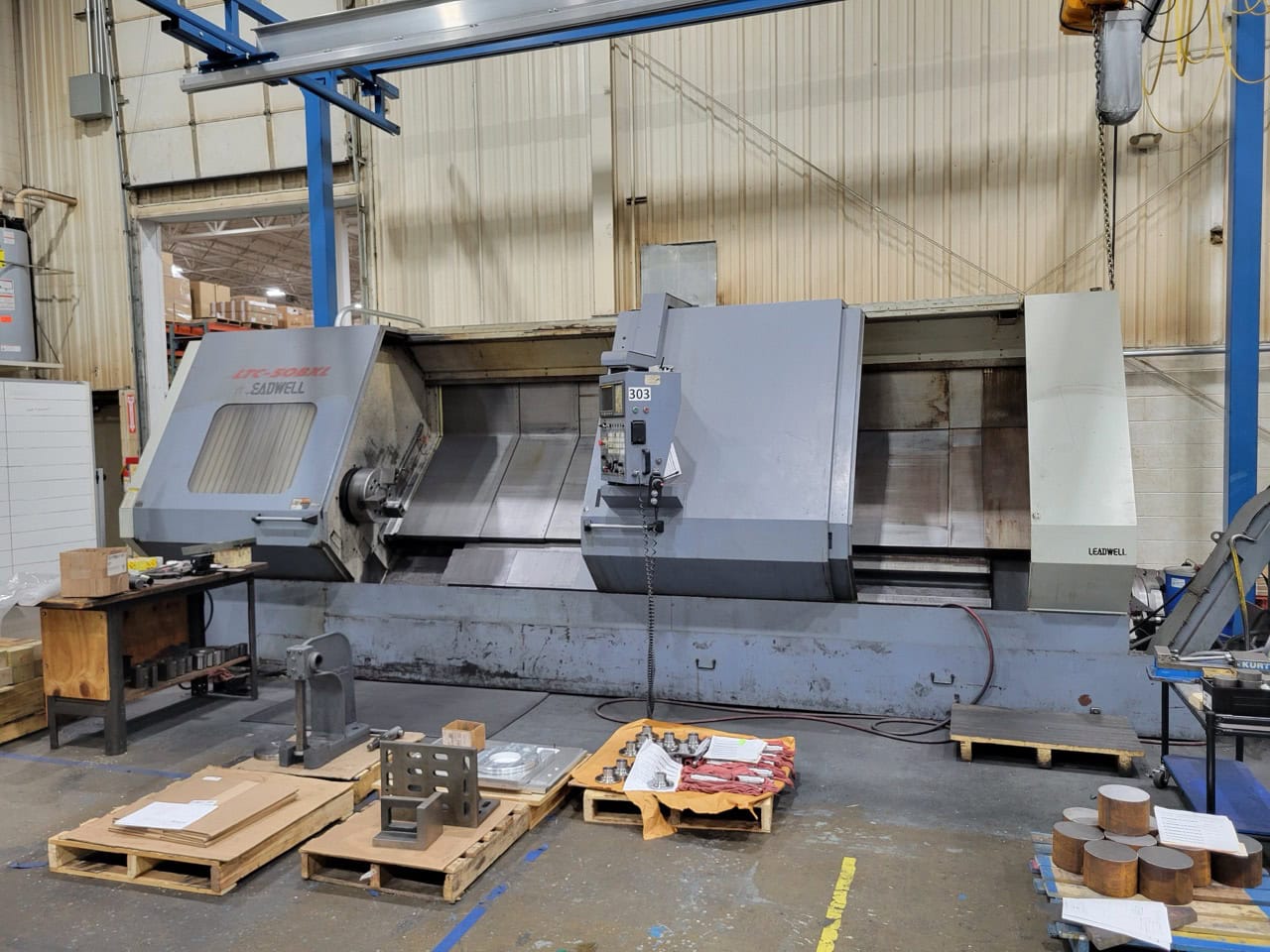 Leadwell LTC-50BXL CNC Lathe, 2004 - Tailstock, Fanuc Control
