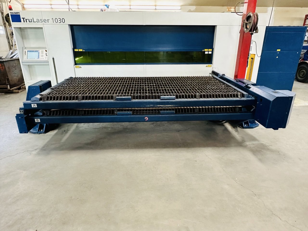 3,000 Watt Trumpf TruLaser 1030 Fiber Laser, 2014 - 5'x 10' Dual Shuttle Table, TruDisk 3001