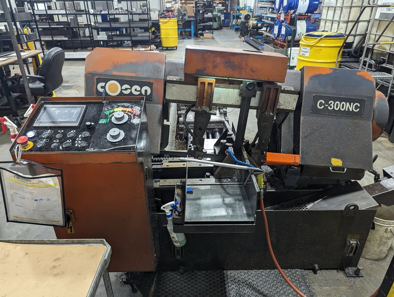 12" x 12" Cosen C-300NC Automatic Horizontal Saw, 2005