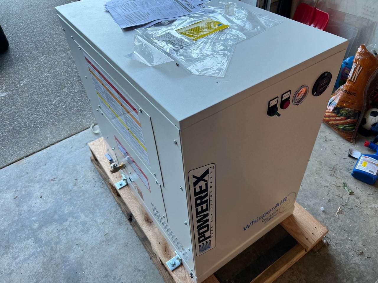 3 HP Powerex SES130862 13-Gallon Oil-Less Enclosed Scroll Air Compressor - Never Used - Image 2