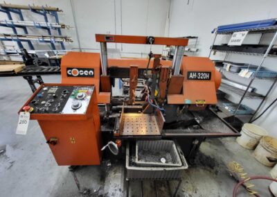 2005 cosen fully automatic horizontal band saw ah-320h