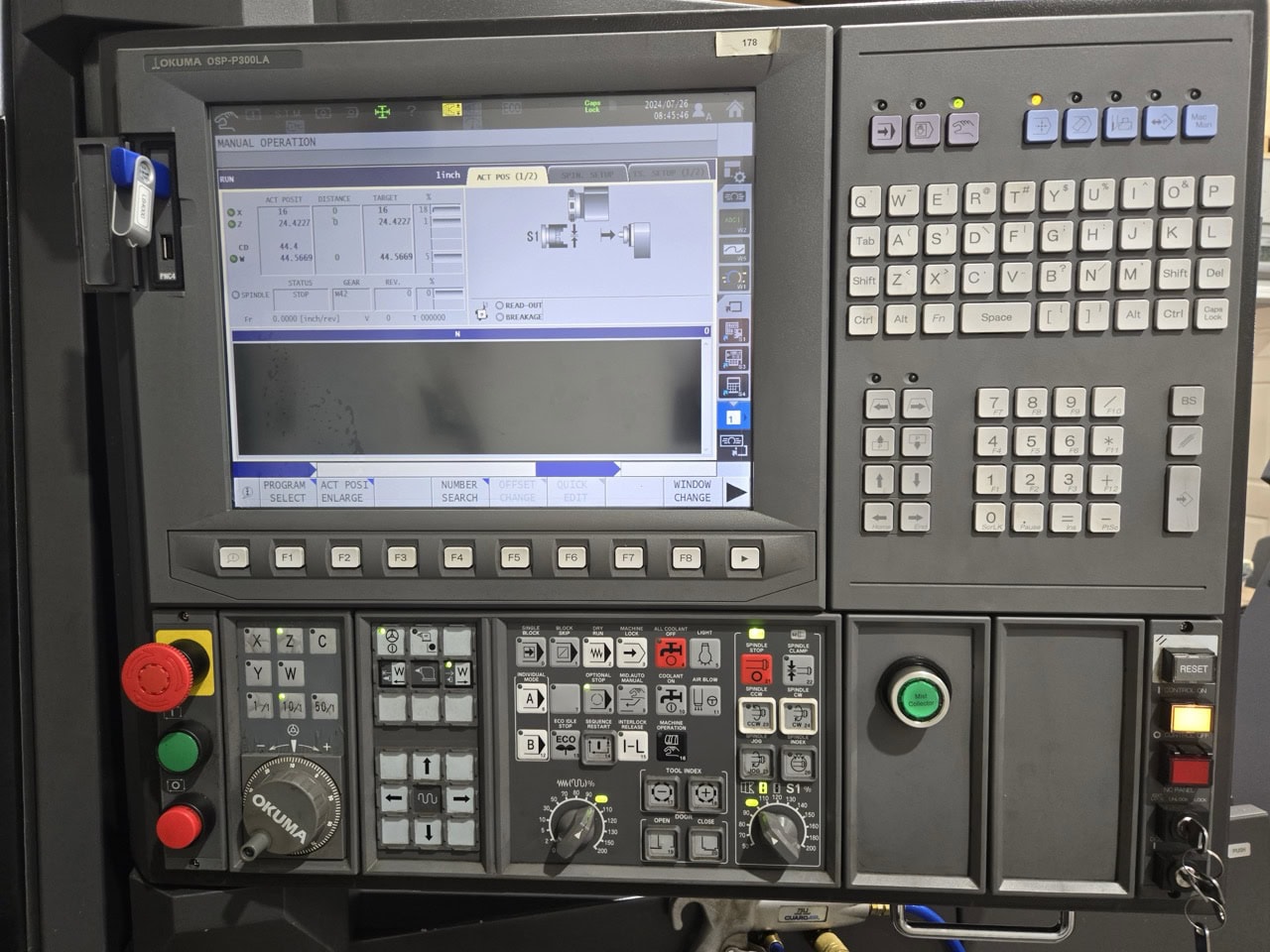 Okuma LB4000EXII CNC Lathe, 2021 - Low Hours, Tool Presetter, Tailstock - Image 5