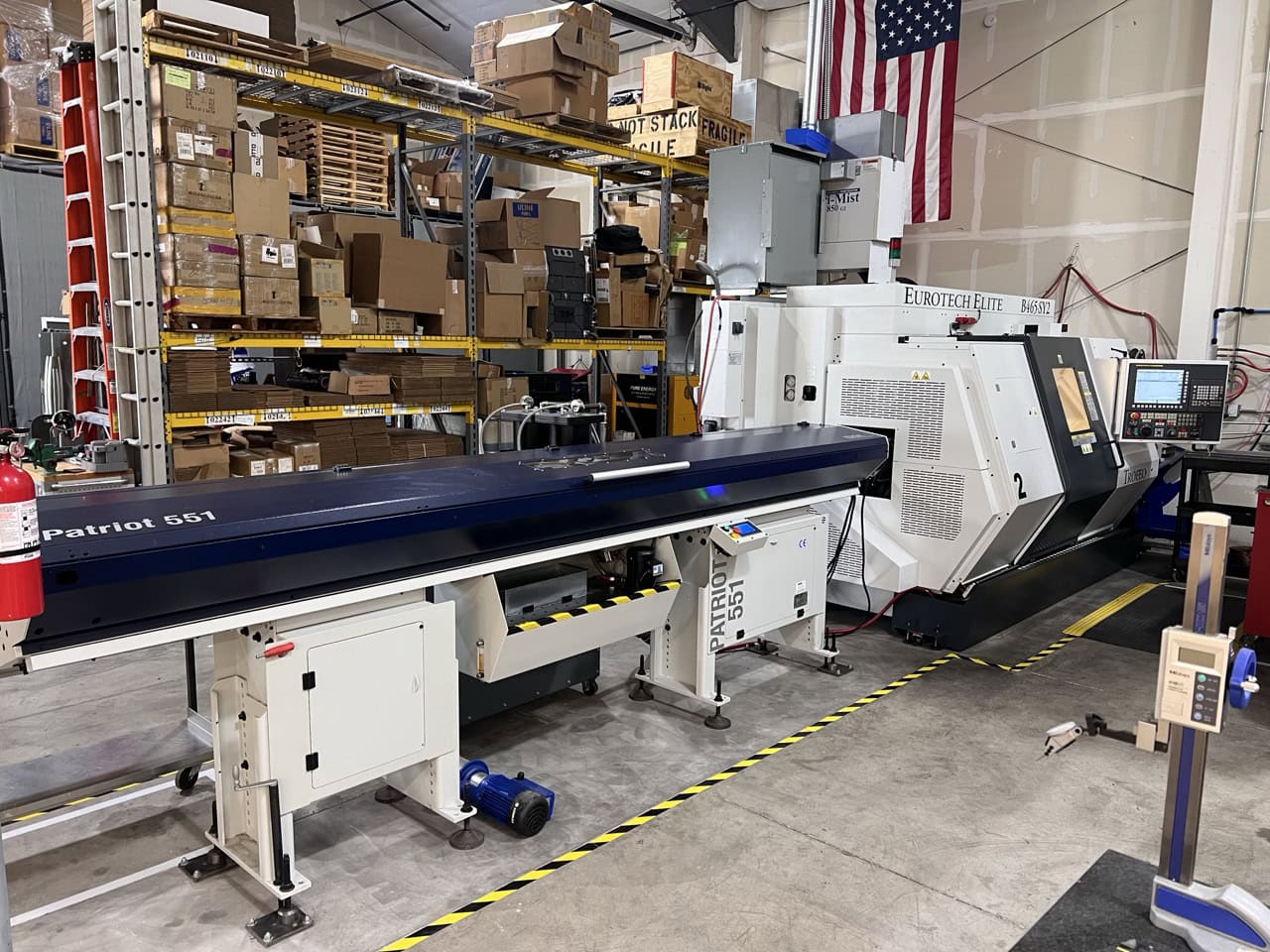 Eurotech Elite B465-SY2 Trofeo CNC Lathe, 2021 - Patriot Barfeeder, LNS Magnetic Chip Conveyor, Mist Collector - Image 9