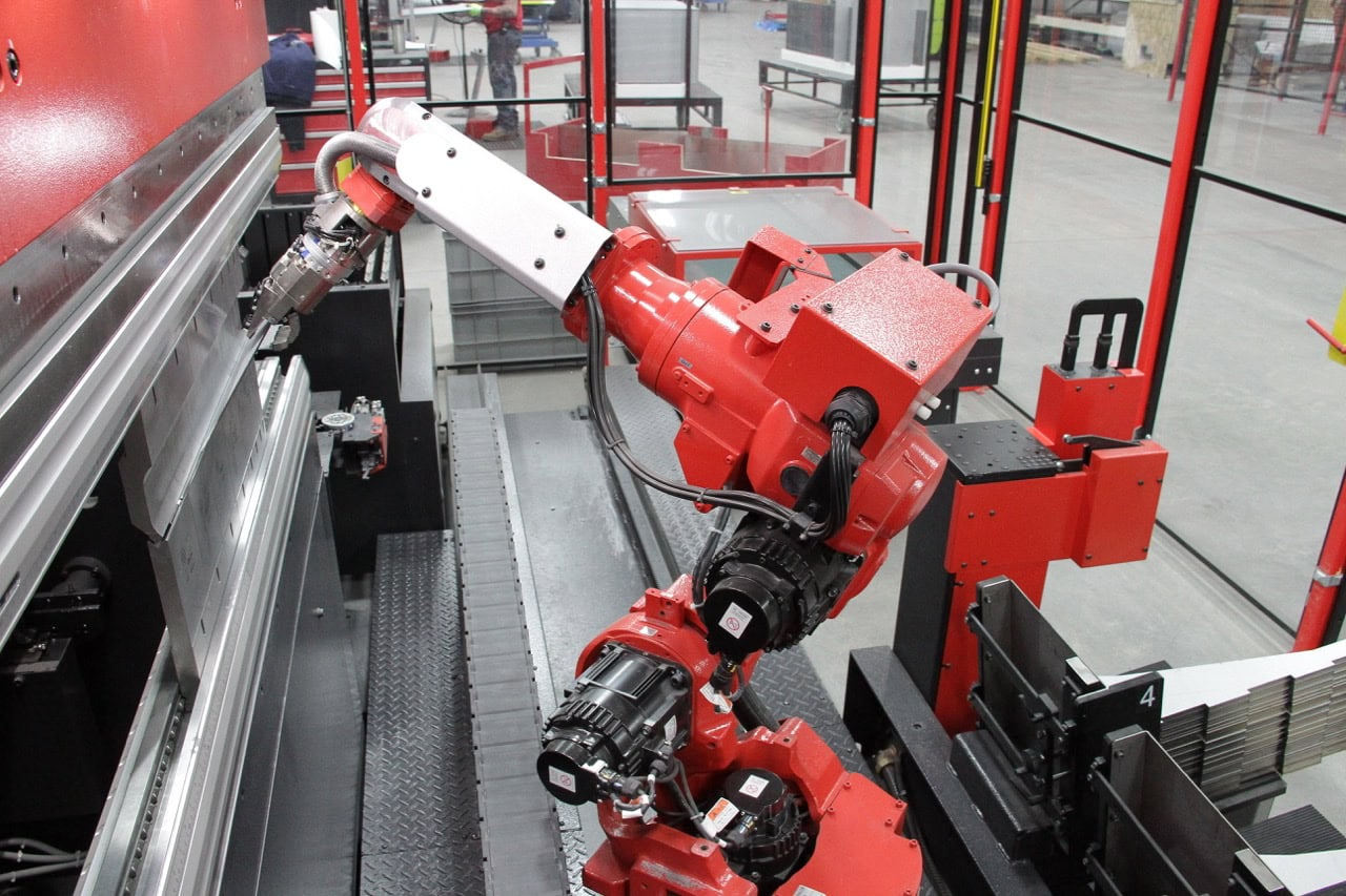 60 Ton x 4' Amada EG6013 Automated Bend Cell, 2017 - 6 -Axis Robot, 7-Axis Backgauge - Image 16