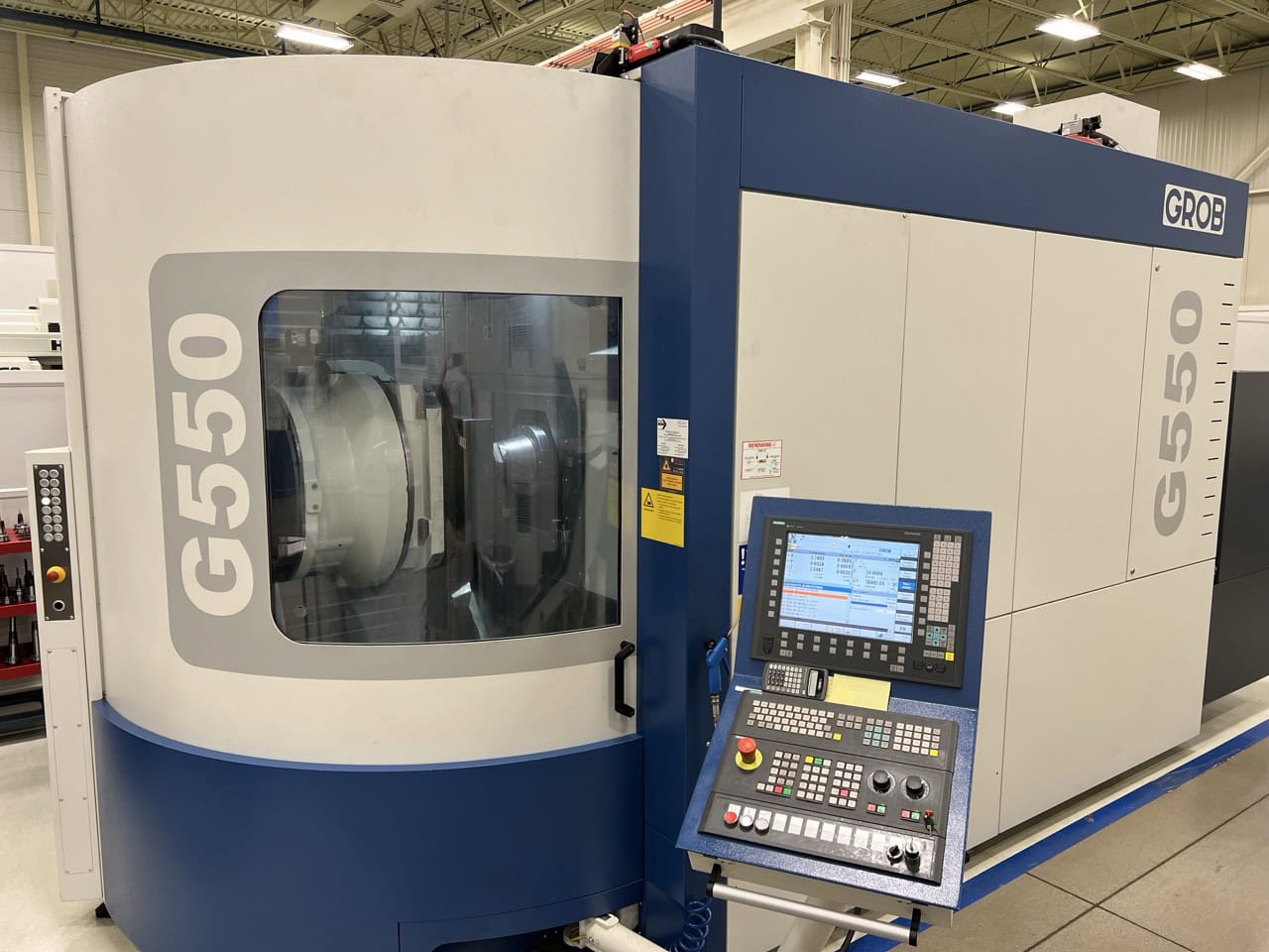 Grob G550 5-Axis HMC, 2016 - Renishaw Probe, Mist Collector