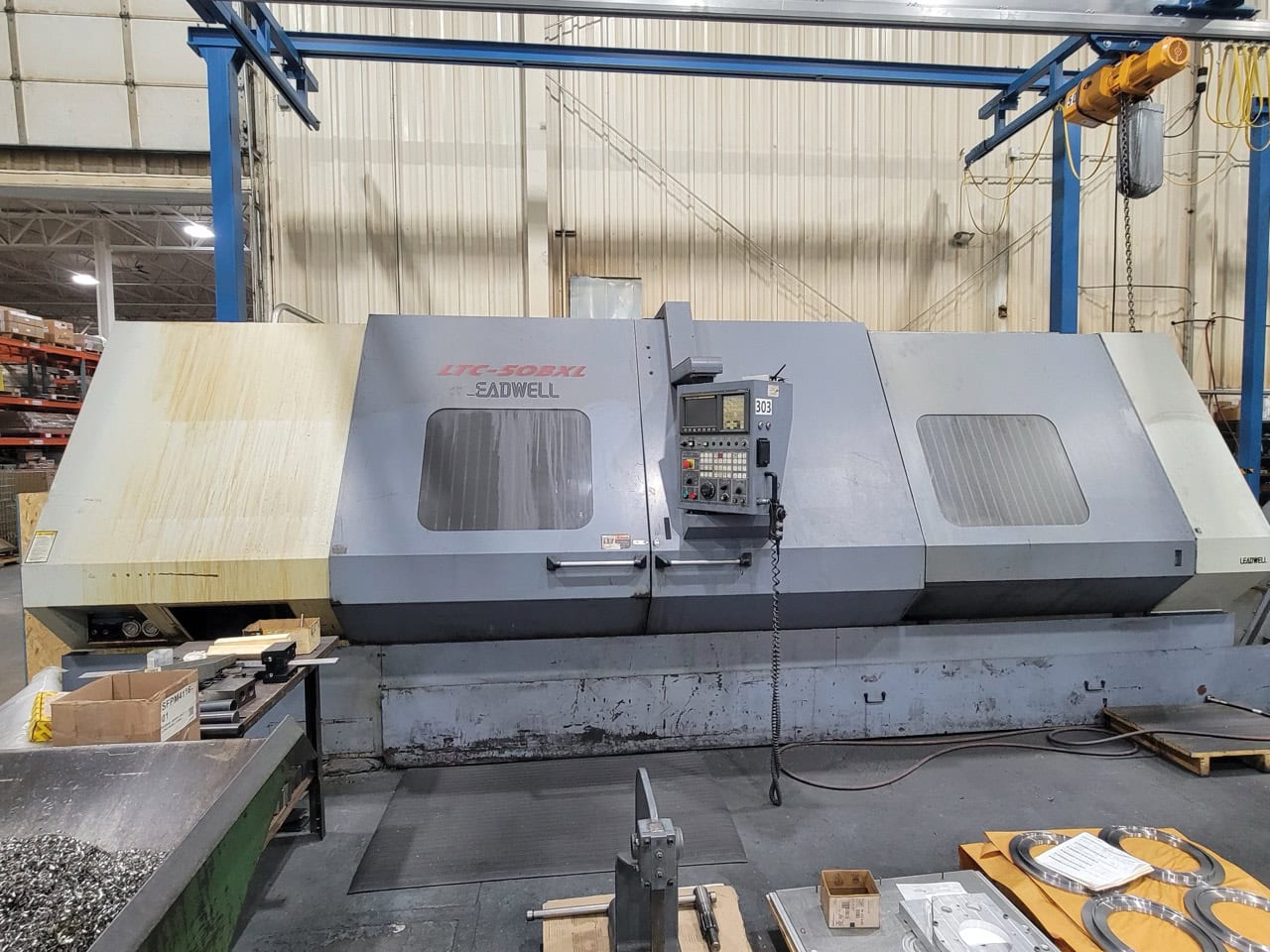 Leadwell LTC-50BXL CNC Lathe, 2004 - Tailstock, Fanuc Control - Image 4
