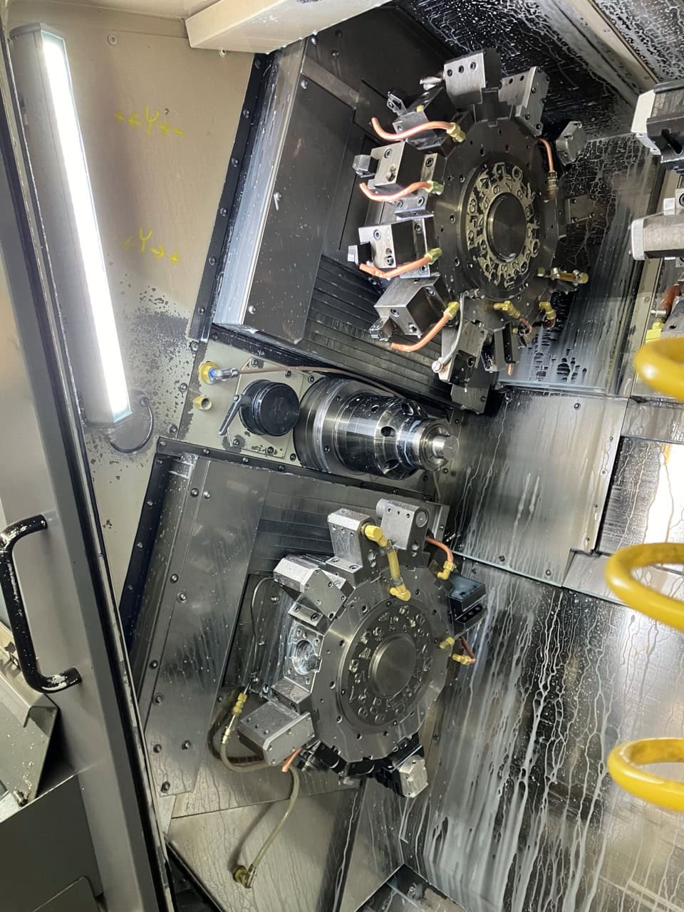Nakamura Super NTY3 Twin-Spindle CNC Lathe, 2006 - 3 Turret, Y-Axis, Live Tool, Bar Feeder, Fanuc - Image 6