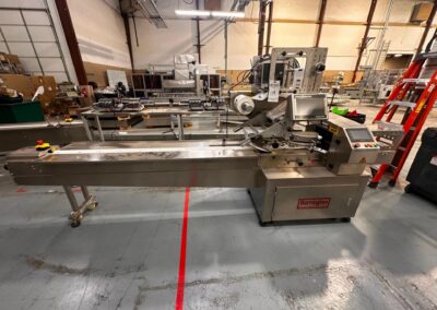 barrington model bps-350s flow wrapper with index conveyor 7 3-4 x 9in long equipment for microgem