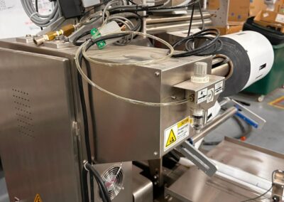barrington model bps 350s flow wrapper with index conveyor 8 3-4in x 9in long lugs equipment for microgem