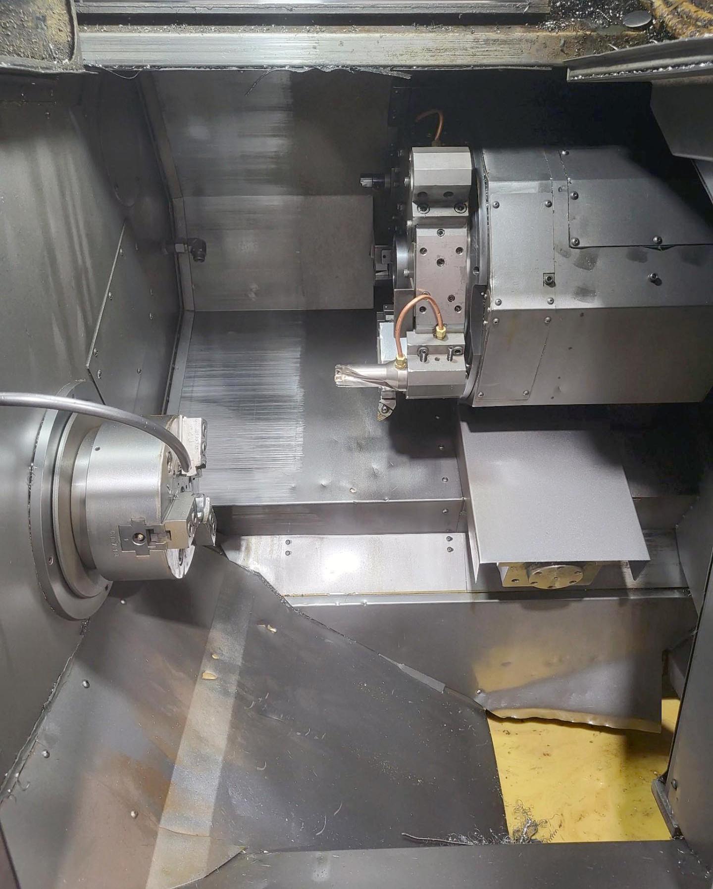 FUJI TNW-35TR 6-AXIS TWIN SPINDLE LIVE TOOL LATHE W/ GANTRY LOADER, 2007- Twin Turrets, 8" Chucks x2 - Image 5