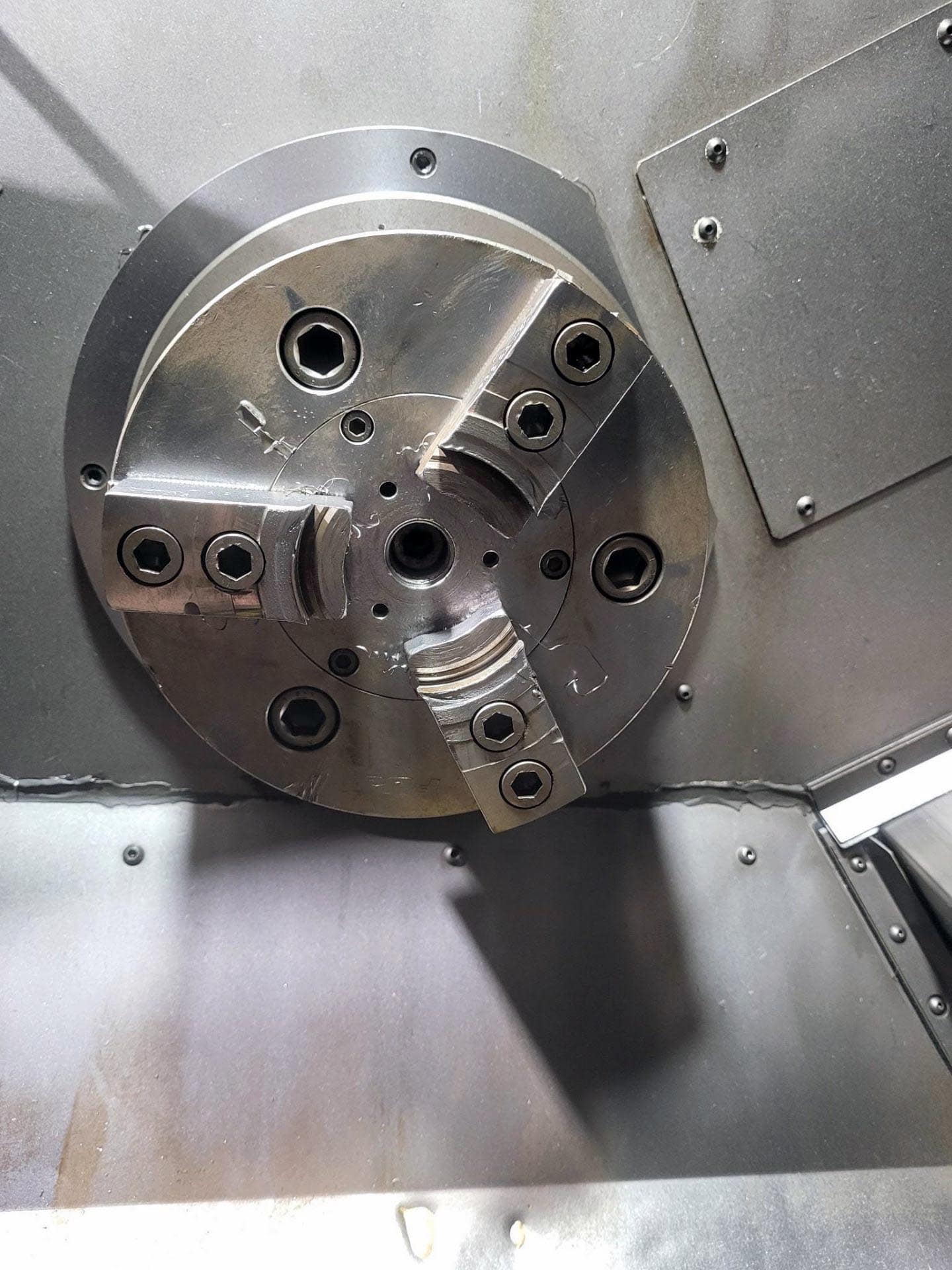 FUJI TNW-35TR 6-AXIS TWIN SPINDLE LIVE TOOL LATHE W/ GANTRY LOADER, 2007- Twin Turrets, 8" Chucks x2 - Image 7