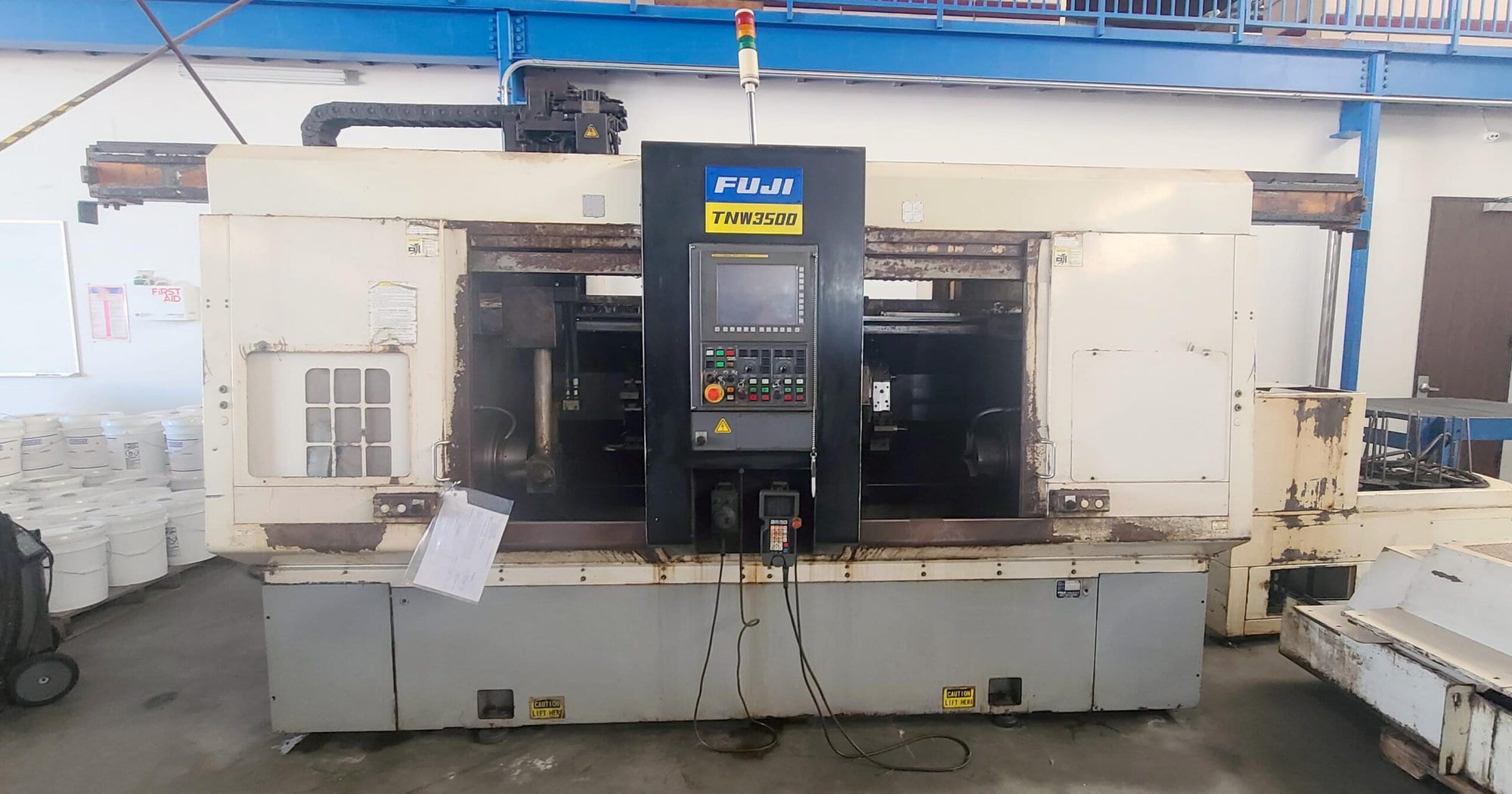 FUJI TNW-35TR 6-AXIS TWIN SPINDLE LIVE TOOL LATHE W/ GANTRY LOADER, 2007- Twin Turrets, 8" Chucks x2 - Image 14