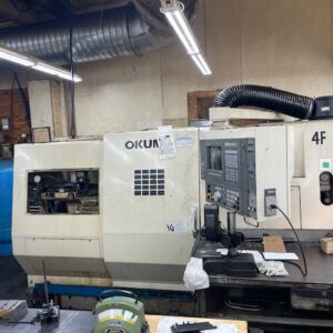 Okuma LU-15 CNC Lathe, 2000 - Live Tooling, Dual Turrets, Tooling Included, Chip Conveyor